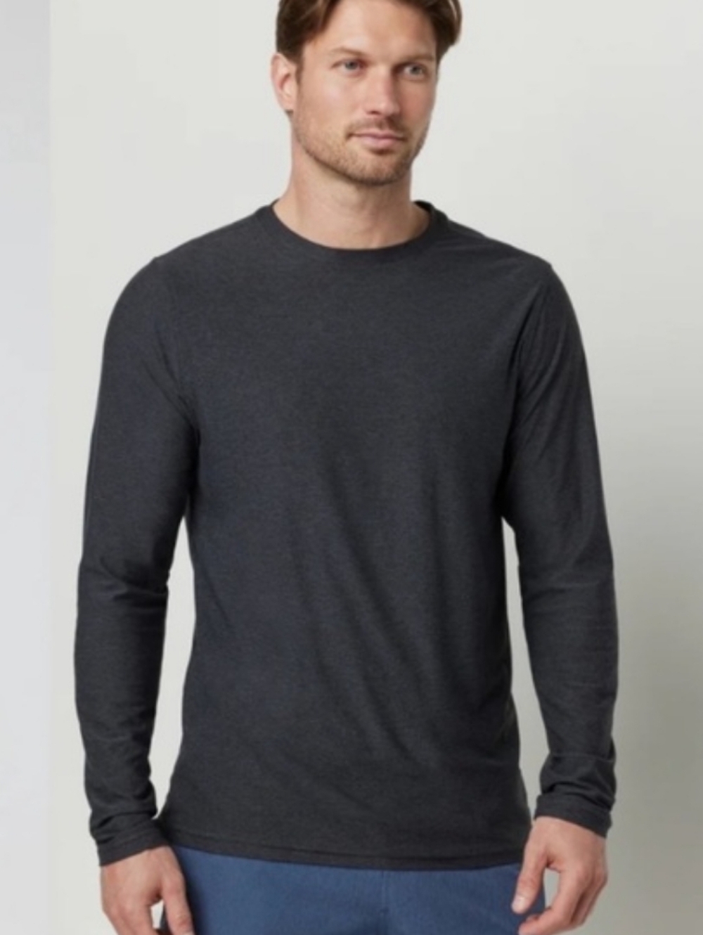 Vuori Gray Blue Long Sleeved Super Soft T-Shirt Top Men's Size Medium